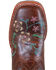 Image #2 - Smoky Mountain Girls' Floralie Western Boots - Square Toe, Brown, hi-res