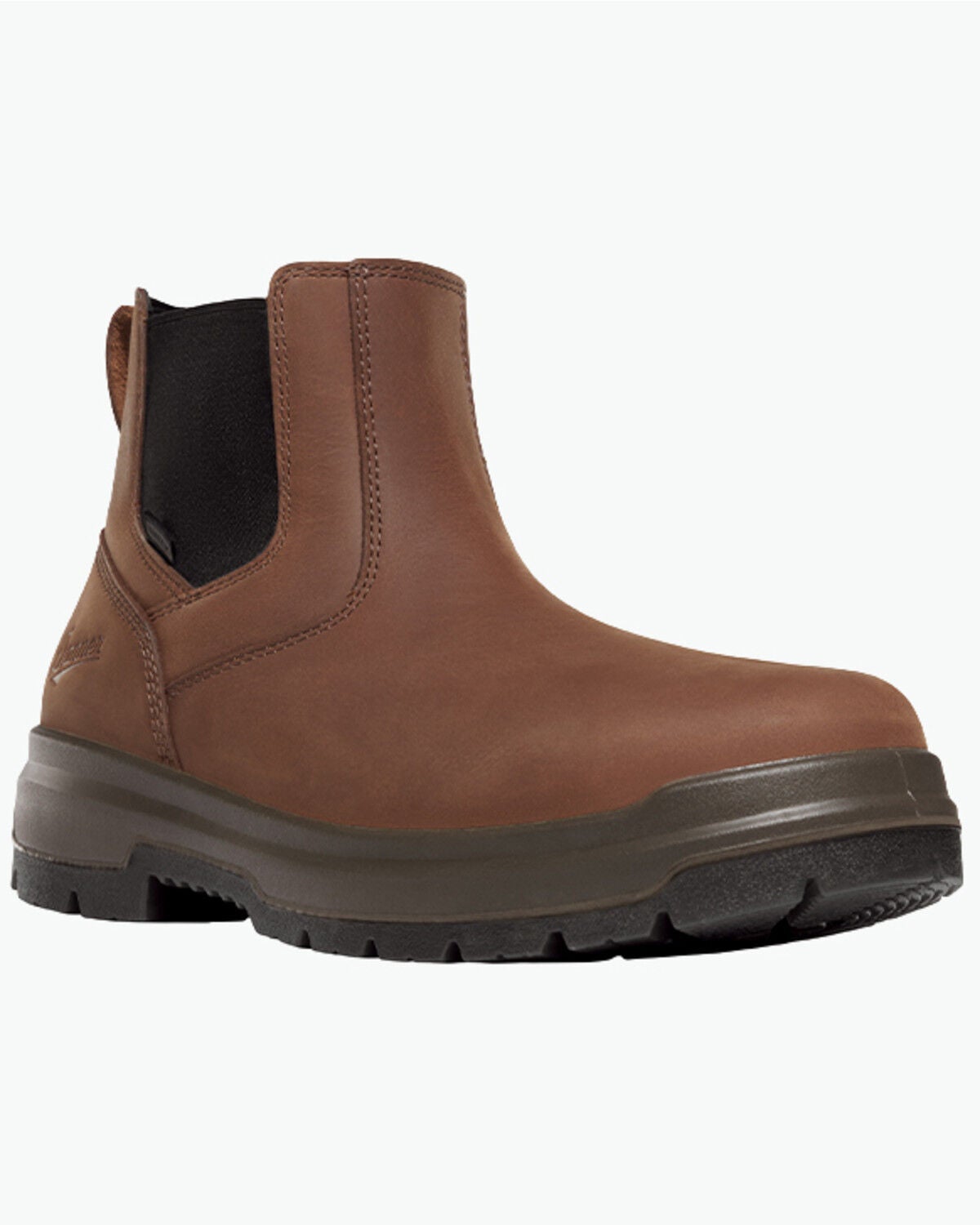 Danner Men's 6" Ground Control Chelsea Work Boots - Steel Toe, Brown, hi-res