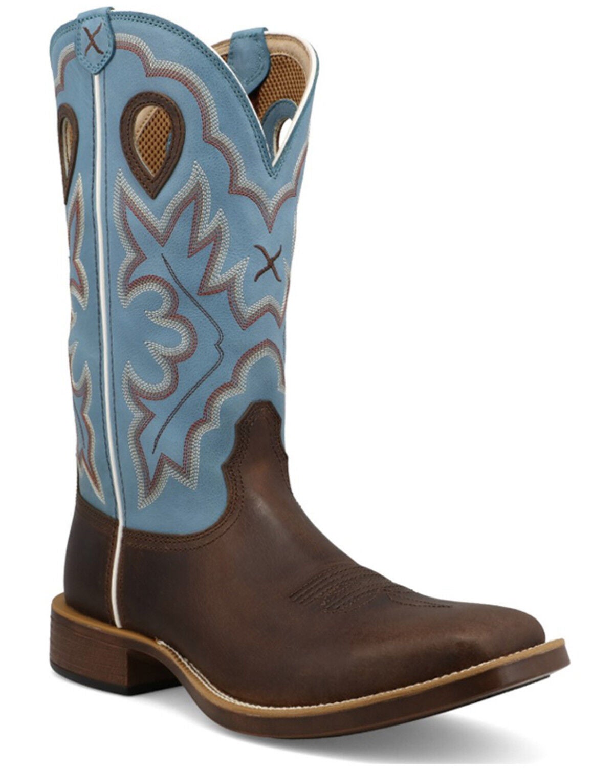 Image #1 - Twisted X Men's Top Hand Tall Performance Western Boots - Broad Square Toe, Dark Brown, hi-res