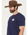 Image #3 - Ariat Men's Mesa Mesa Motif Lockup Short Sleeve Graphic T-Shirt, Blue, hi-res