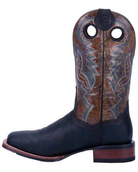 Image #3 - Dan Post Men's Deuce Western Performance Boots - Broad Square Toe, Black/brown, hi-res
