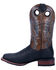 Dan Post Men's Deuce Western Boots - Wide Square Toe, Black/brown, hi-res