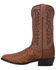 Image #3 - Dan Post Men's Tempe Full Quill Ostrich Western Boots - Round Toe, Saddle Tan, hi-res