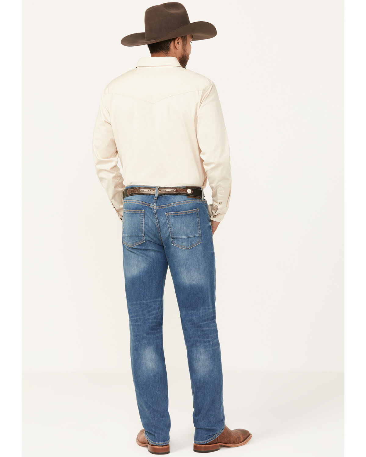 Image #3 - DEVIL-DOG Dungarees Men's Powells Medium Wash Slim Straight Stretch Jeans, Medium Wash, hi-res