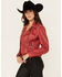 Image #3 - Mauritius Leather Women's Christy Scatter Star Leather Jacket, Red, hi-res