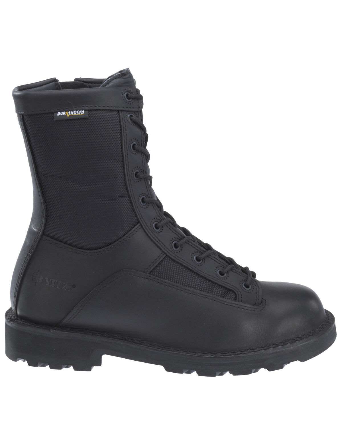 Image #2 - Bates Men's Durashocks Lace-Up Work Boots - Soft Toe, Black, hi-res