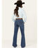 Image #3 - Rock & Roll Denim Women's Medium Wash High Rise Curved Yoke Trouser Stretch Denim Jeans, Medium Wash, hi-res