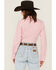Image #4 - Ariat Women's Kirby Striped Long Sleeve Button-Down Stretch Western Shirt, Pink, hi-res