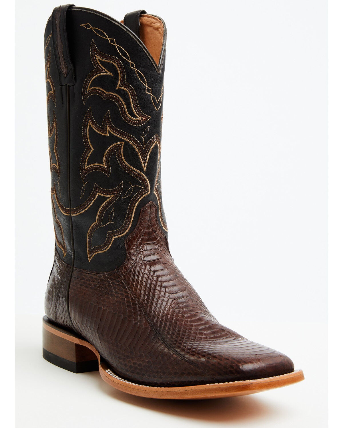 Image #1 - Cody James Men's Ayer Exotic Snake Western Boots - Broad Square Toe, Brown, hi-res
