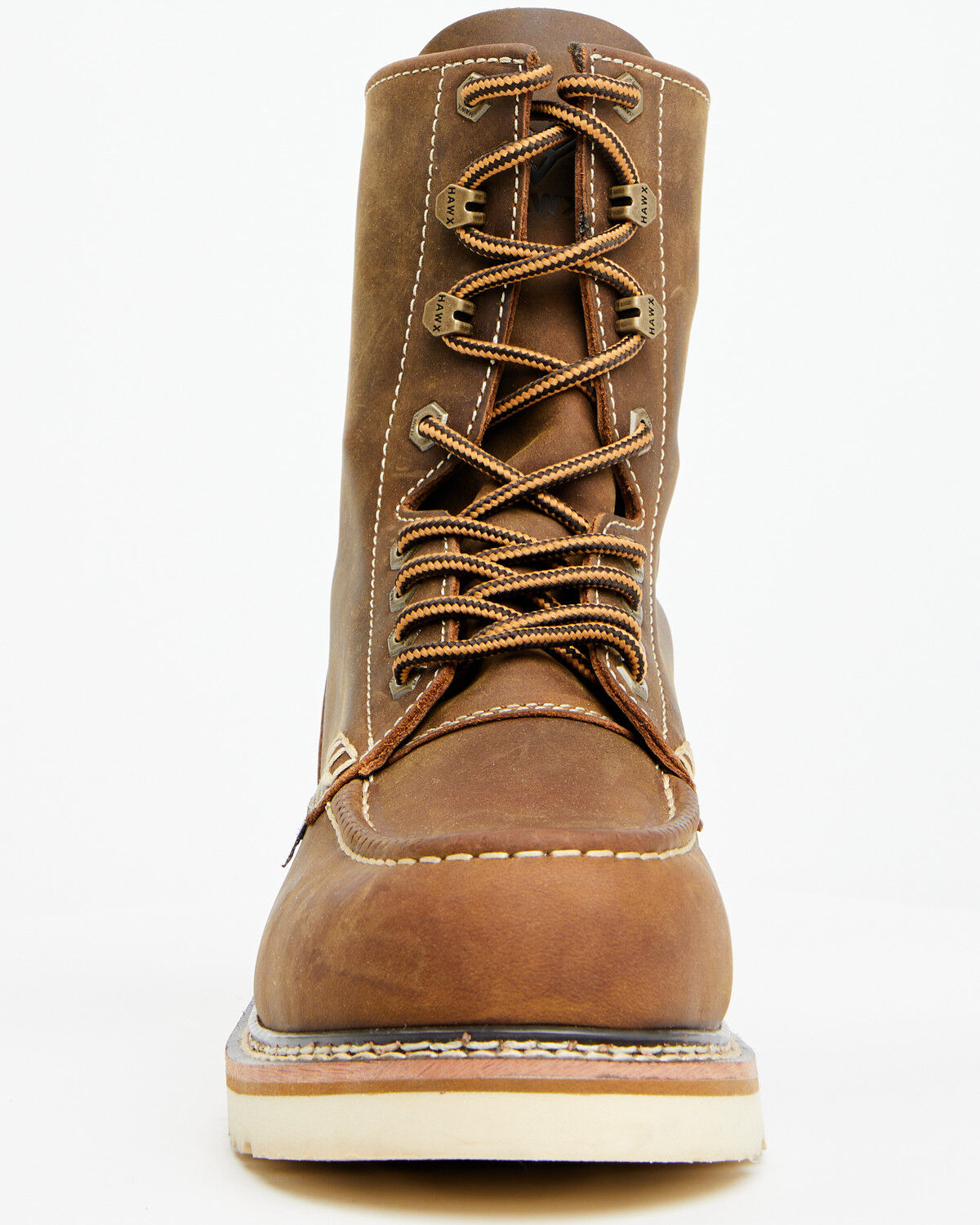 Image #4 - Hawx Men's 8" USA Redesigned Work Boots - Composite Toe, Brown, hi-res