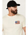 Image #3 - Howitzer Men's Patriot Short Sleeve Graphic T-Shirt, Cream, hi-res