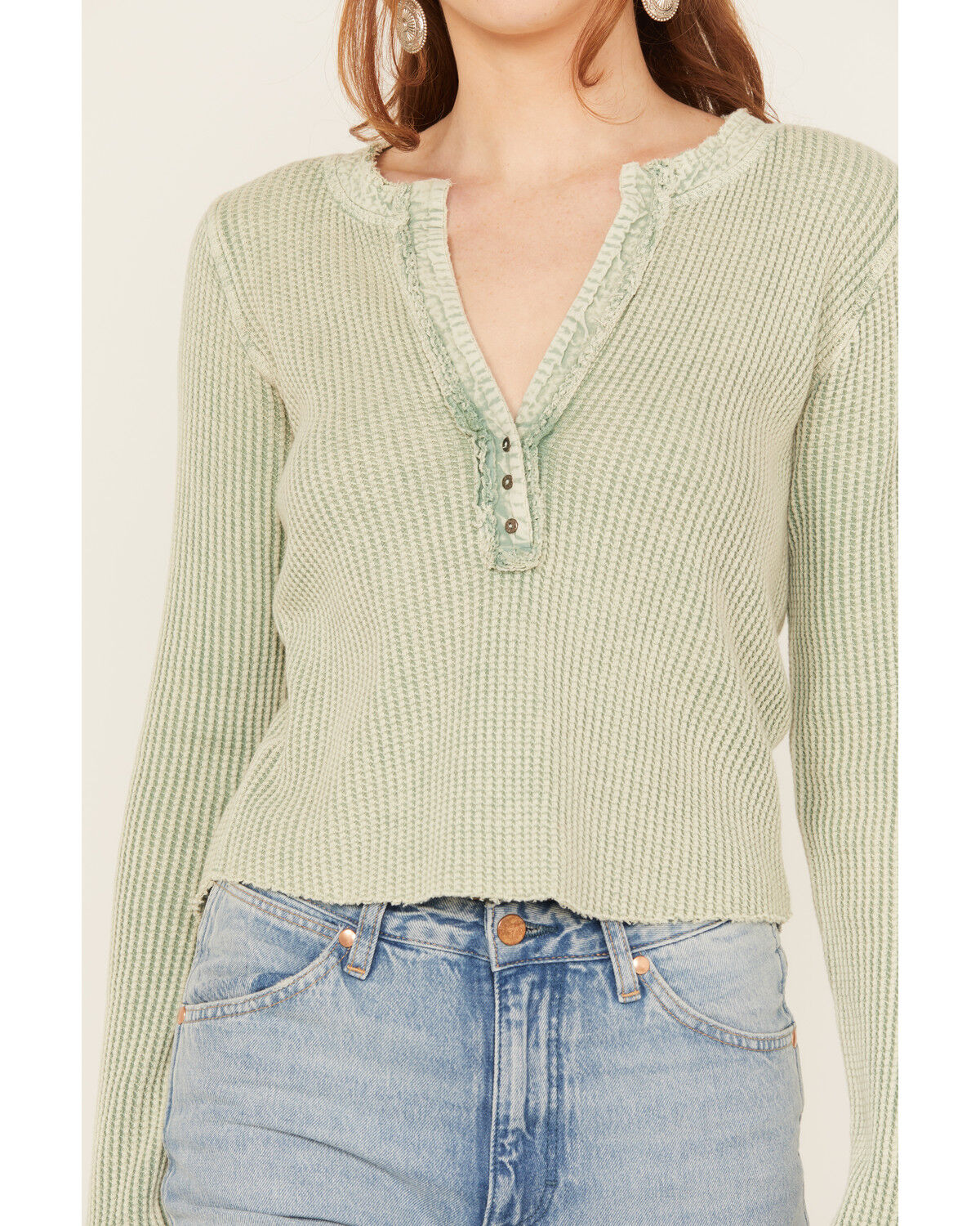 Image #3 - Free People Women's Colt Long Sleeve Top, Seafoam, hi-res