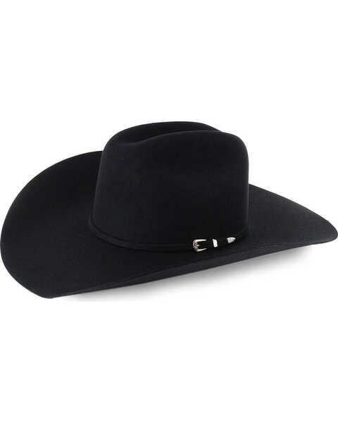Rodeo King 7X Black Felt Cowboy Hat, Black, hi-res