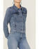 Image #2 - Velvet Heart Women's Russ Frayed Denim Side Zip Jacket, , hi-res