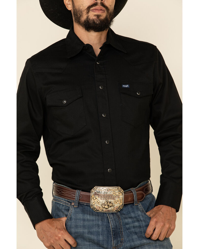 Wrangler Men's Solid Advanced Comfort Long Sleeve Work Shirt - Country ...