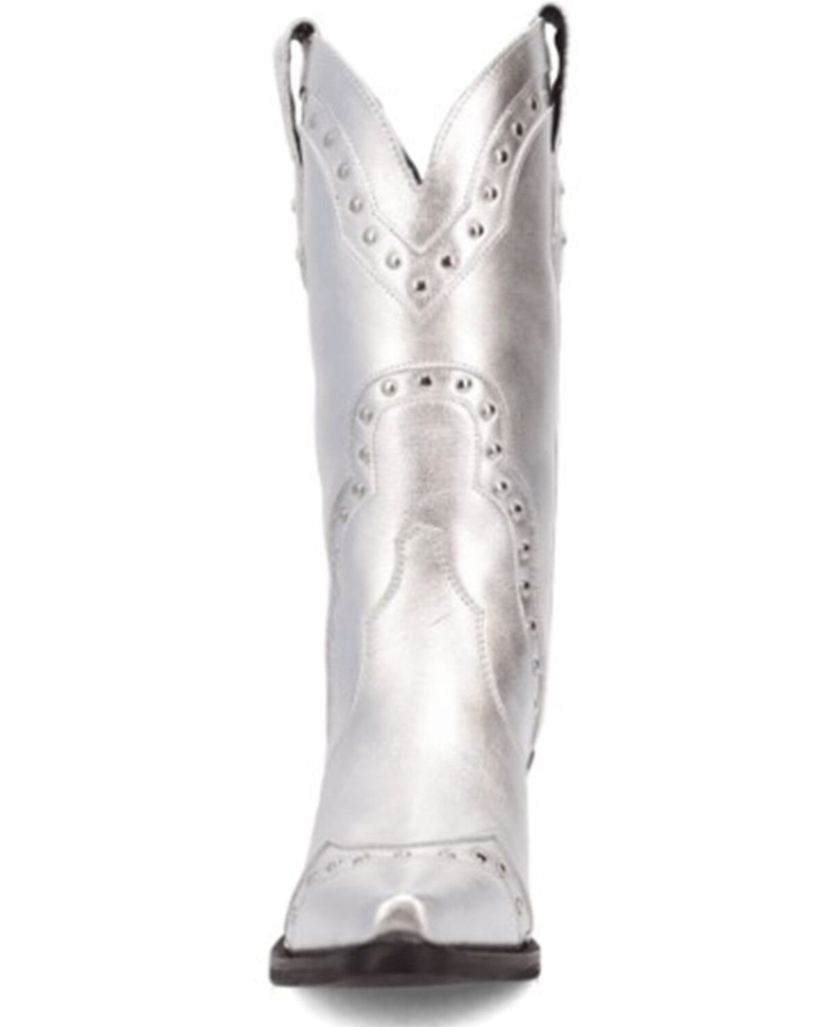 Image #4 - Dingo Women's Sweet Treat Metallic Western Boots - Snip Toe, Silver, hi-res