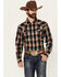 Image #1 - Cody James Men's Santa Cruz Plaid Print Long Sleeve Snap Flannel Shirt, Brown, hi-res