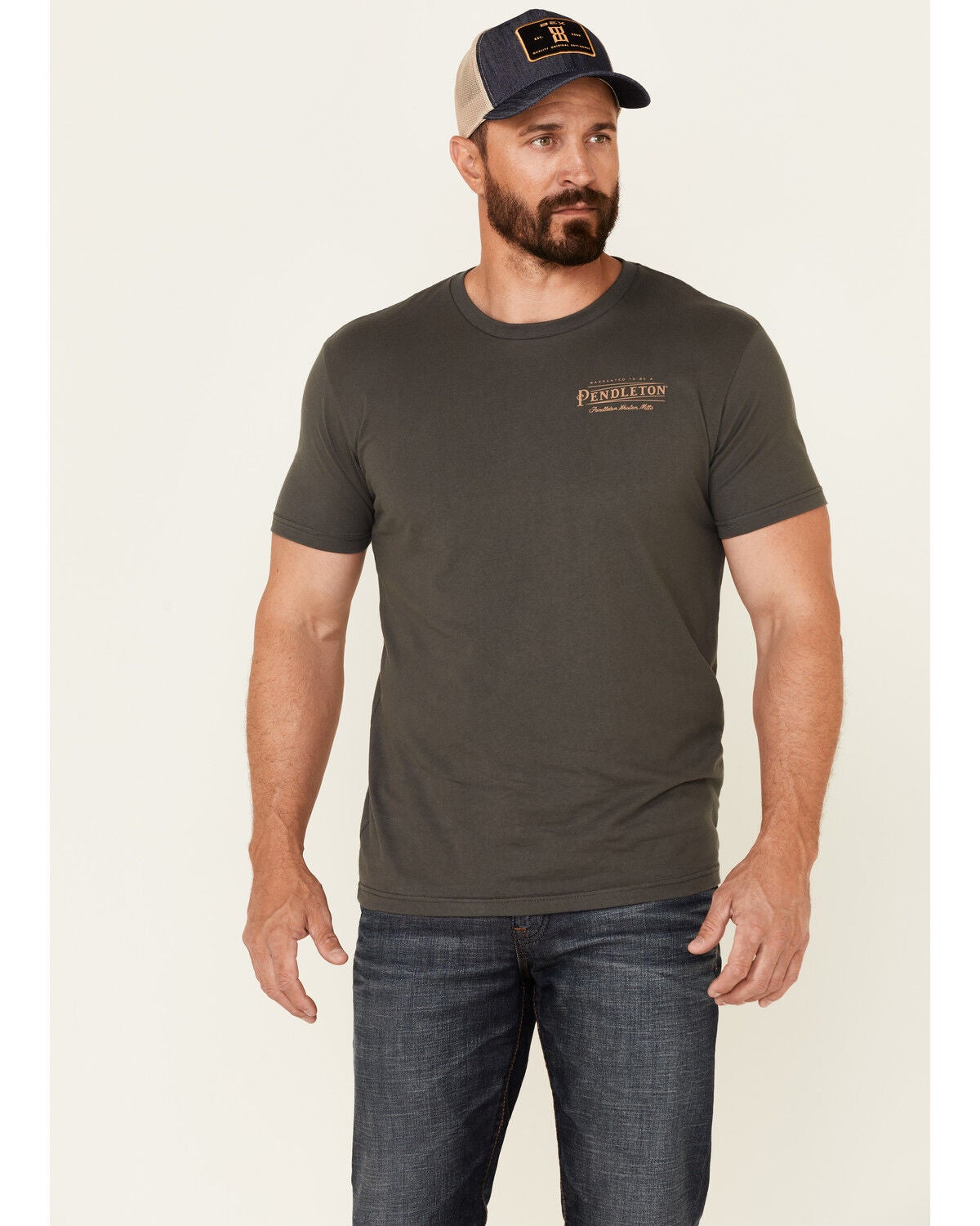Grey Vintage Logo Graphic Short Sleeve 