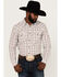 Image #1 - Cody James Men's Fortune Plaid Print Long Sleeve Snap Western Shirt , Brown/blue, hi-res