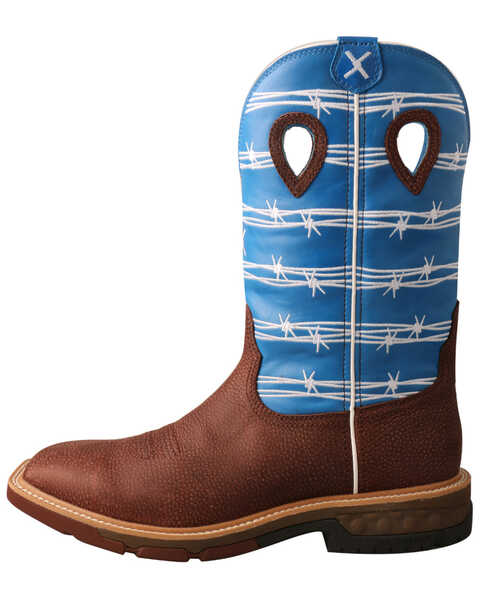 Image #3 - Twisted X Men's CellStretch Western Boots - Broad Square Toe, Burgundy, hi-res