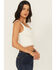 Image #2 - Fornia Women's Lace Trim Tank Top, White, hi-res