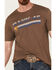 Image #3 - RANK 45® Men's Logo Short Sleeve Graphic T-shirt, Coffee, hi-res