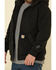 Image #5 - Carhartt Men's Rain Defender Thermal Lined Zip Work Hooded Sweatshirt - Tall, Black, hi-res