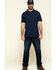 Hawx Men's Navy Miller Pique Short Sleeve Work Polo Shirt - Tall , Navy, hi-res