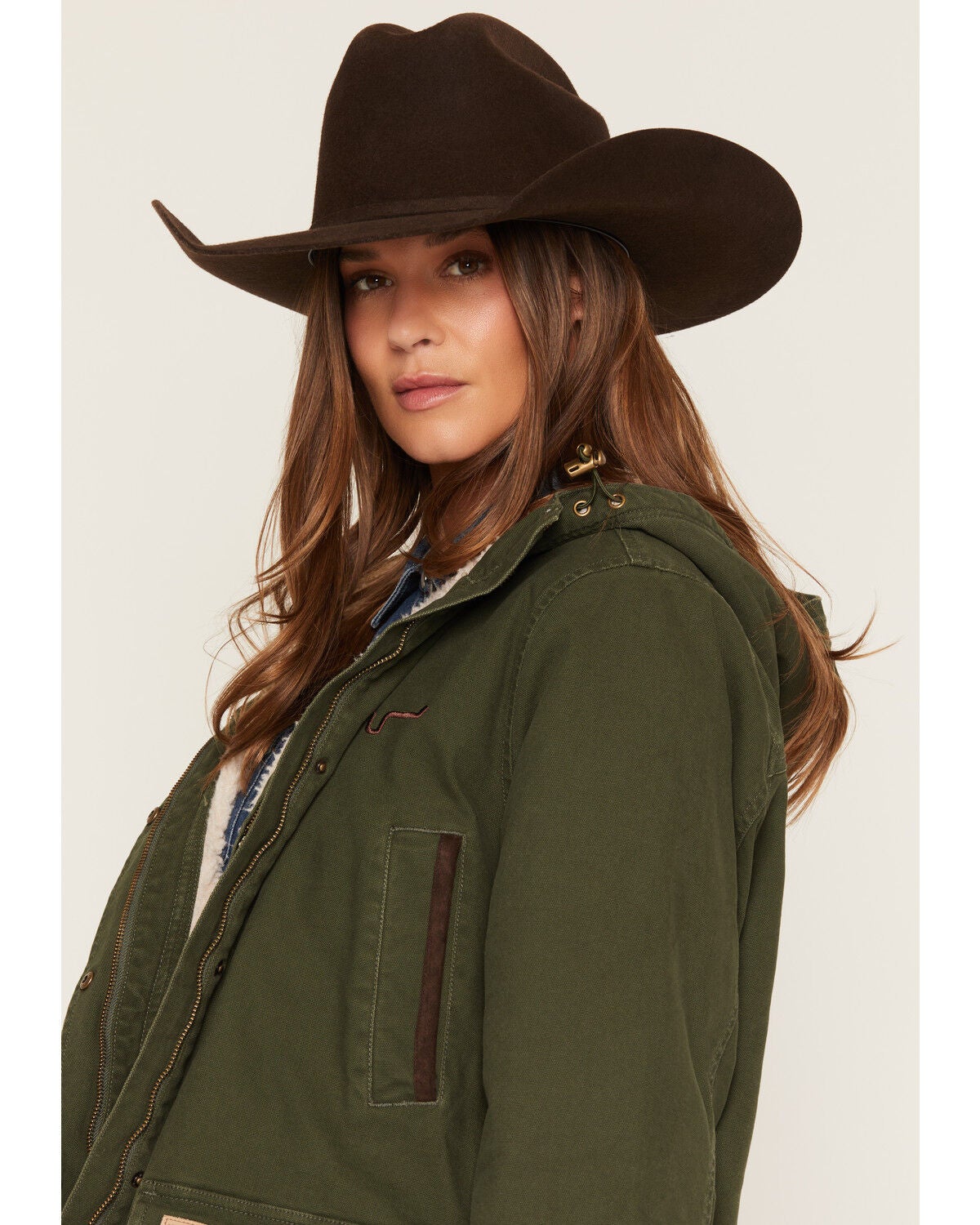 Image #2 - Kimes Ranch Women's Emry Sherpa Parka Jacket, Olive, hi-res