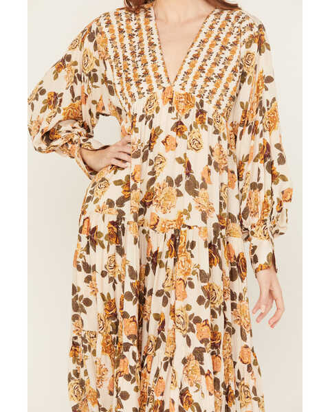 Image #3 - Free People Women's Rows of Roses Floral Maxi Dress, Ivory, hi-res