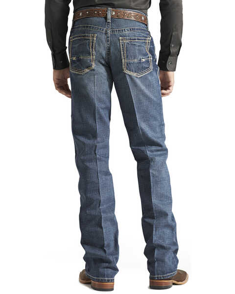 Image #1 - Ariat Men's M4 Gulch Medium Wash Low Rise Relaxed Bootcut Jeans - Tall, Med Wash, hi-res
