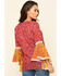 Image #2 - Red Label by Panhandle Women's Print Bell Sleeve Top, Dark Pink, hi-res