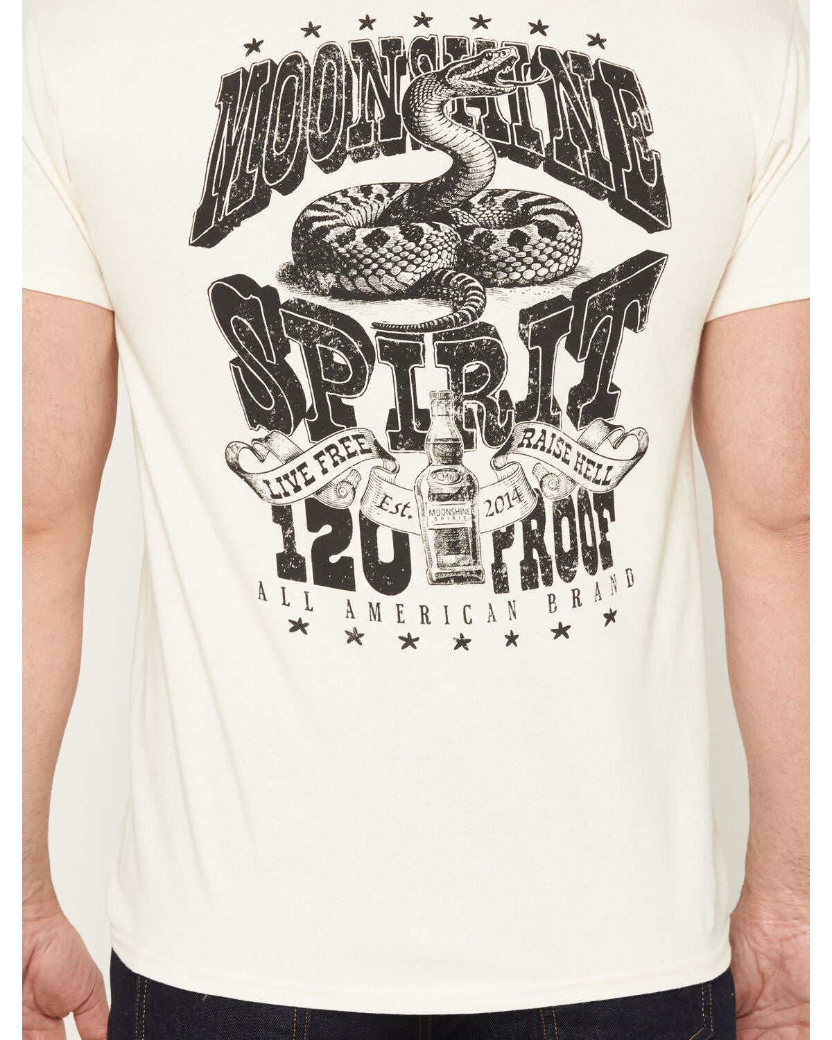 Image #4 - Moonshine Spirit&reg; Men's 120 Proof Short Sleeve Graphic T-Shirt, Natural, hi-res