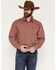 Image #1 - Wrangler Men's Classic Plaid Print Long Sleeve Button-Down Western Shirt, Red, hi-res