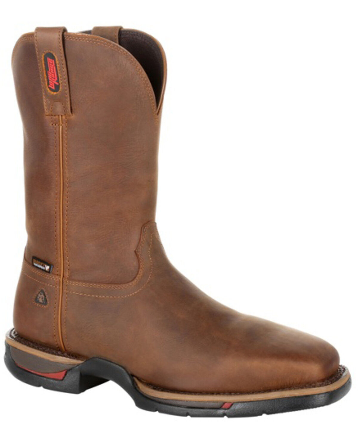 Image #1 - Rocky Men's Long Range Waterproof Western Work Boots - Steel Toe, , hi-res