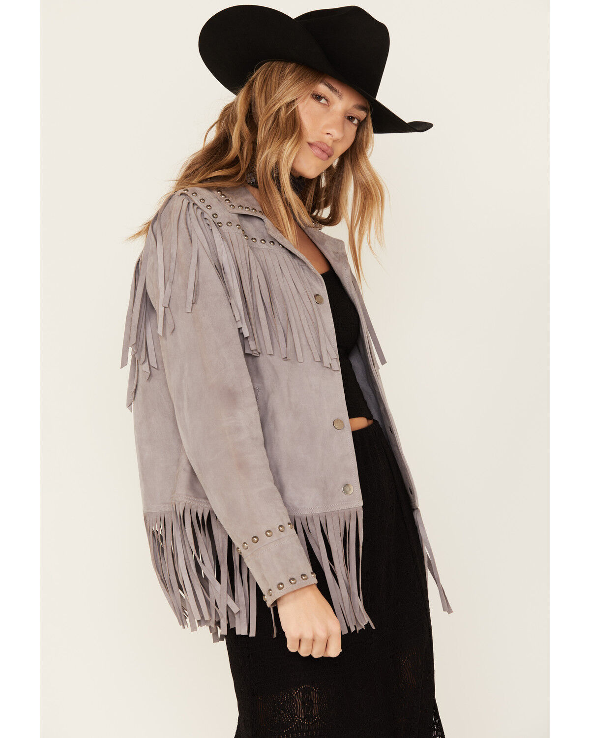 Image #3 - Idyllwind Women's Studded Fringe Suede Jacket, , hi-res