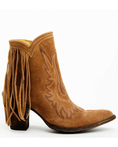 Image #2 - Yippee Ki Yay by Old Gringo Women's New Sheriff In Town Fringe Leather Fashion Booties - Medium Toe, Mustard, hi-res