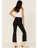 Image #3 - Wrangler X Fender Women's Wrock Cropped Flare Jeans, Black, hi-res