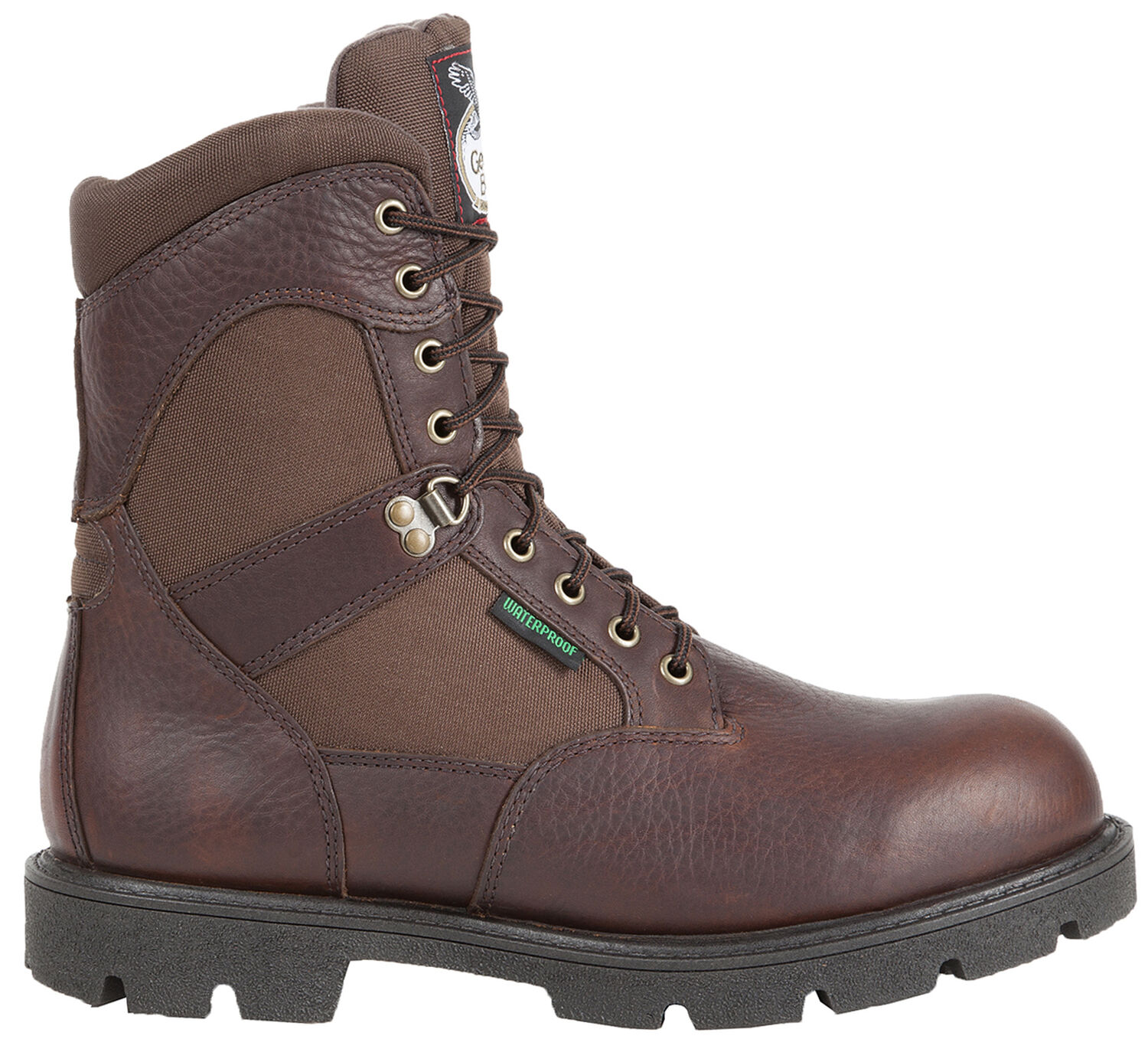 Image #2 - Georgia Boot Men's Homeland Waterproof Work Boots - Soft Toe, Brown, hi-res