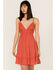 Image #1 - Tempted Women's Crochet Top Sleeveless Dress, Rust, hi-res