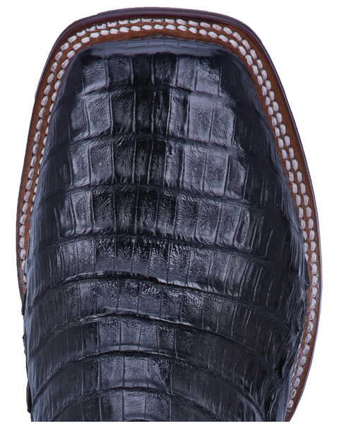 Image #6 - Dan Post Men's Kingsly Exotic Caiman Western Boots - Broad Square Toe, Black, hi-res