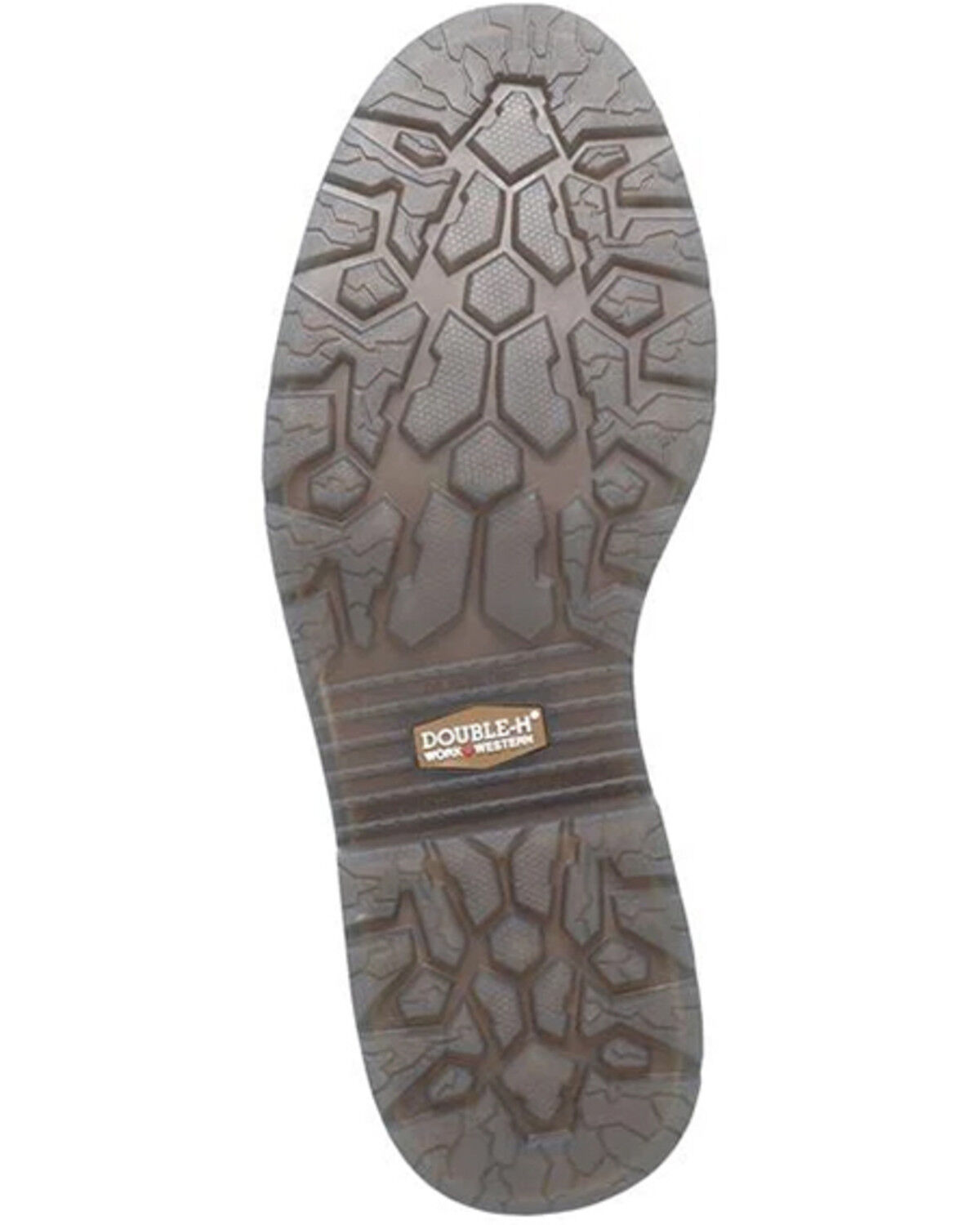 Image #7 - Double H Men's 10" Boss Waterproof Wellington Work Boots - Round Toe, Brown, hi-res