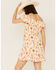 Image #4 - Sadie & Sage Women's Floral Print Moments of Joy Peplum Mini Dress, Yellow, hi-res