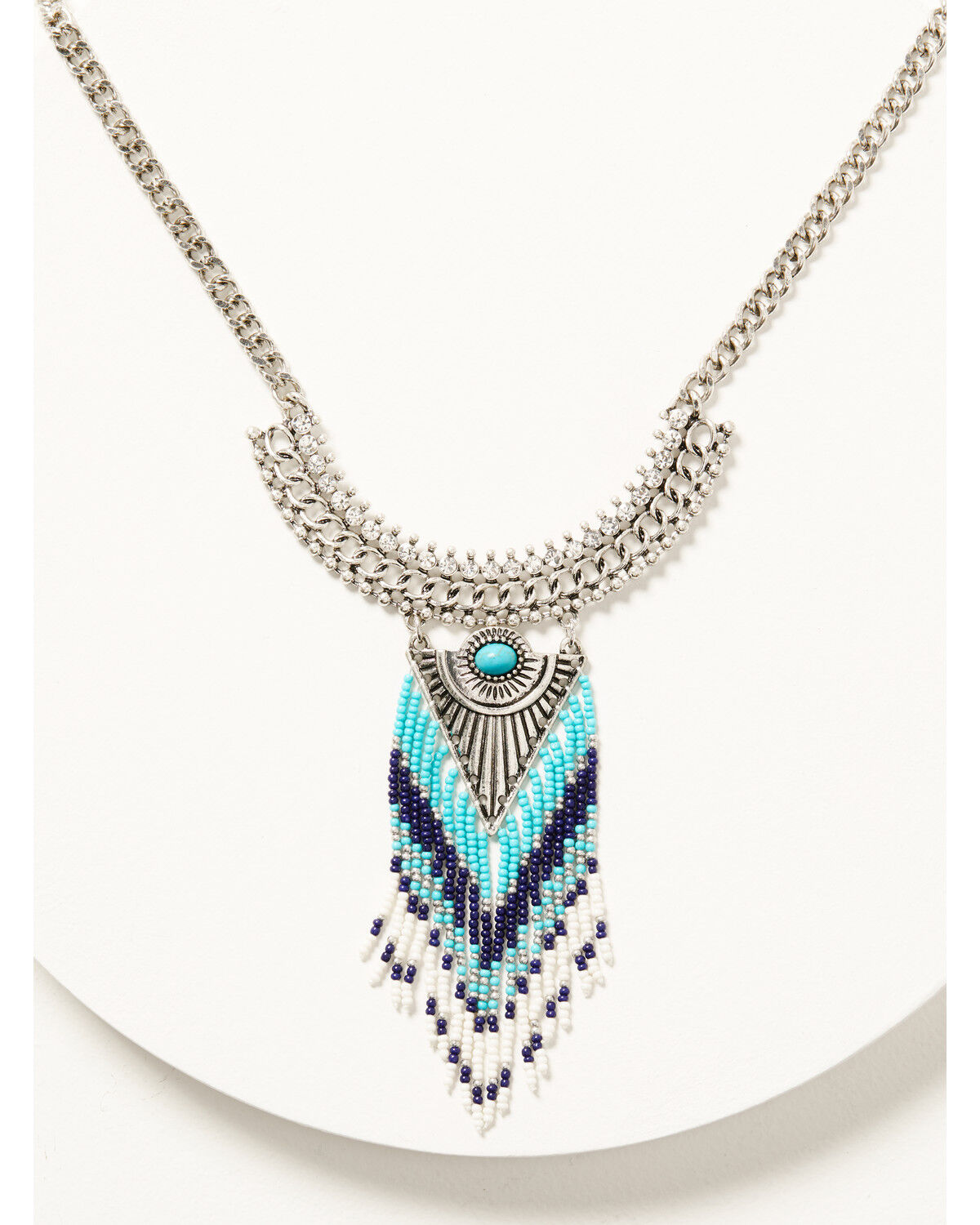 Image #1 - Idyllwind Women's Silver Beaded Leon Statement Necklace, Silver, hi-res