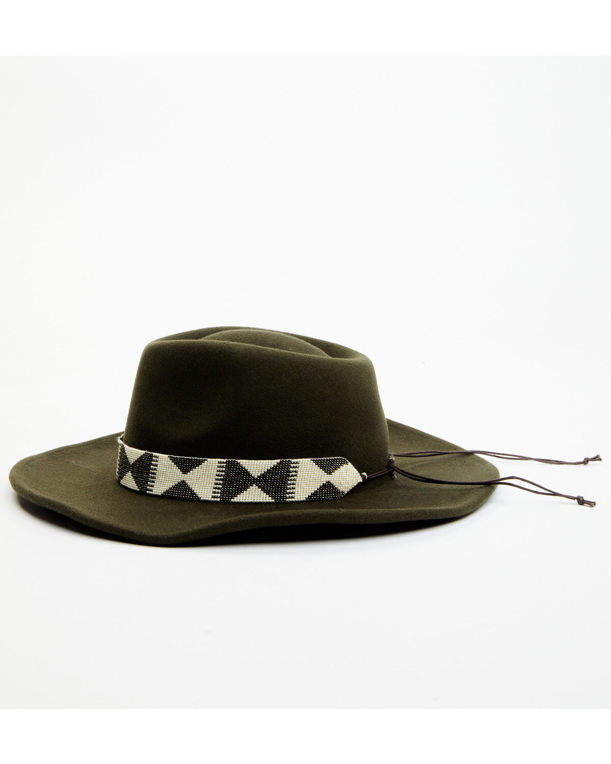 Image #4 - Nikki Beach Women's Moss Kaia Beaded Fedora, Moss Green, hi-res