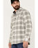 Image #2 - North River Men's Corduroy Medium Plaid Long Sleeve Button Down Shirt, Natural, hi-res