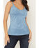 Image #3 - Idyllwind Women's Weona Studded Faux Suede Cami, Steel Blue, hi-res