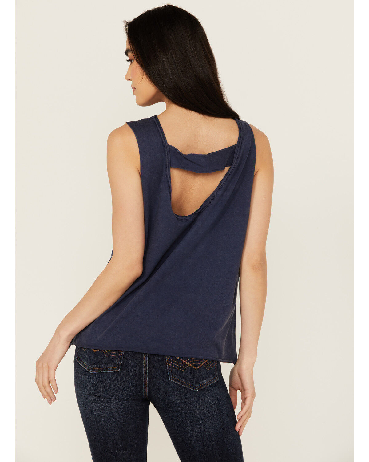 Image #4 - Idyllwind Women's Monetta Freebird Graphic Tank, Steel Blue, hi-res