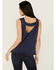 Image #4 - Idyllwind Women's Monetta Freebird Graphic Tank, Steel Blue, hi-res