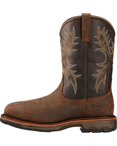Image #2 - Ariat Men's WorkHog® H2O Western Boots - Composite Toe, Brown, hi-res